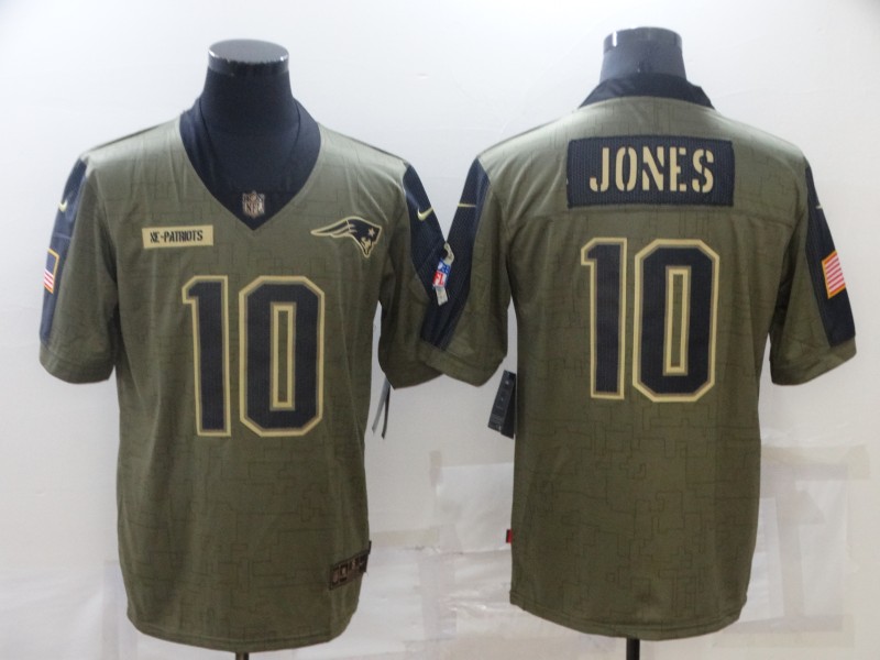 Men's New England Patriots Mac Jones #10 Brown Jersey